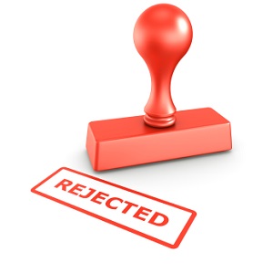 photo of rejection stamp